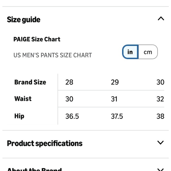 PAIGE Men's Brown Corduroy Pants 29 - Picture 5 of 9